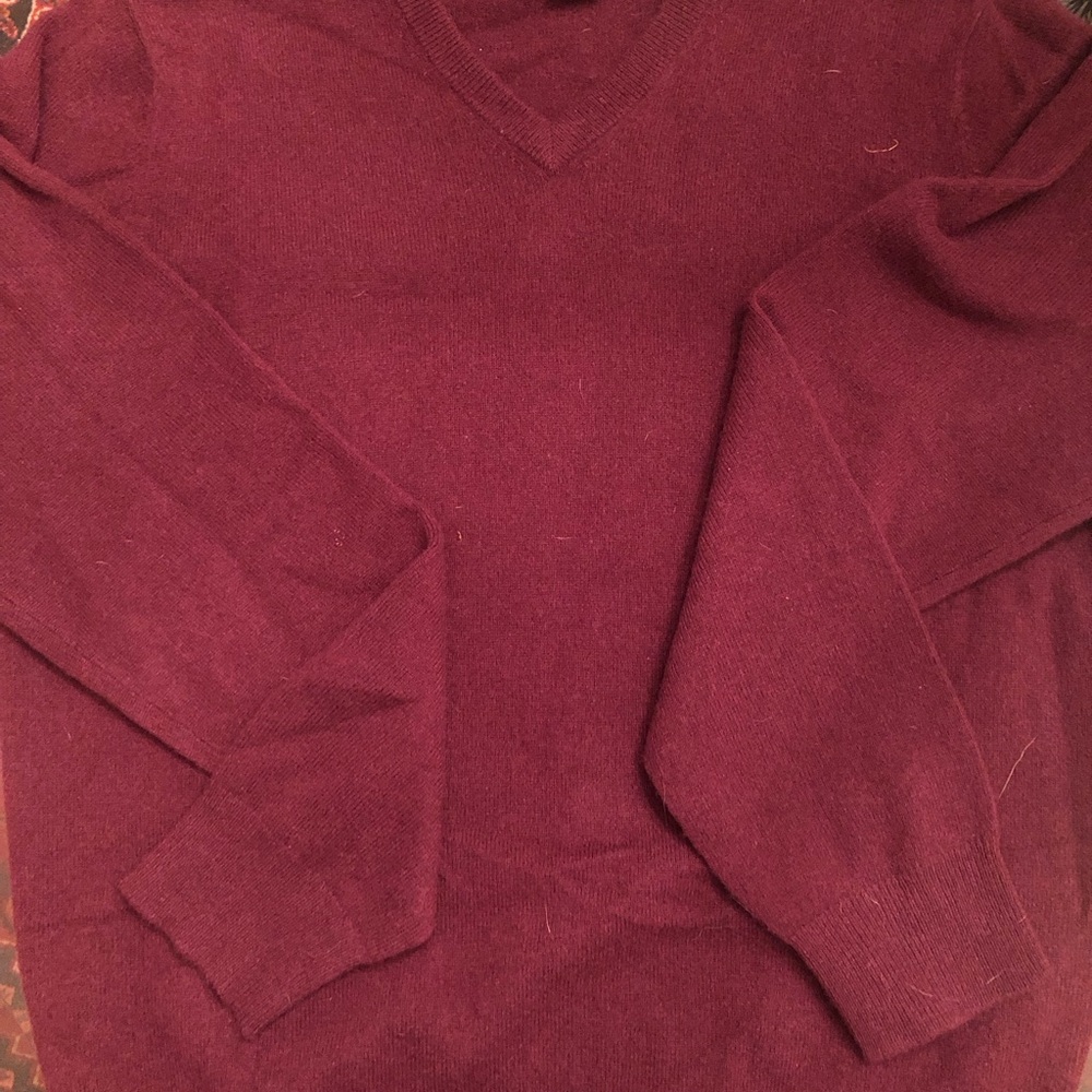 Jos. A. Bank Men's Deep Red V-Neck Sweater